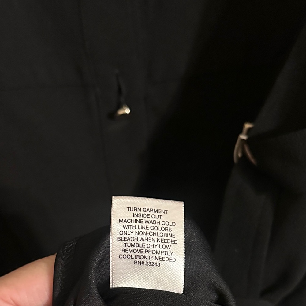 New York & Company Classic Button-Front Midi Shirt Dress w Buckle Waist, Black M - Picture 12 of 14